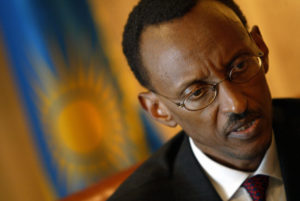 Rwandan President Paul Kagame gives 08 J